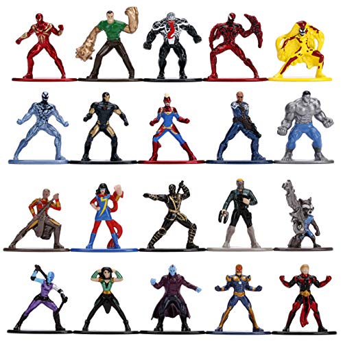 Jada Toys 253225010 Wave 3 Iron Marvel 20-Pack Nano Sammelfiguren, Welle 3, 20 Stück/Set, Die-cast, 4 cm, Mehrfarbig, One Size von Jada Toys