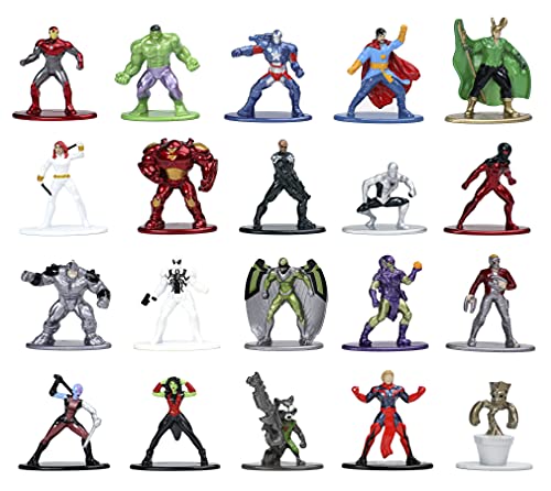 Jada 253225017 Gift Pack zum Sammeln Figuren aus Die-Cast 8 Jahre Marvel Other Nano Sammelfiguren, Wave 5, 20 Stück/Set, 4 cm, Mehrfarbig, Medium von Jada Toys