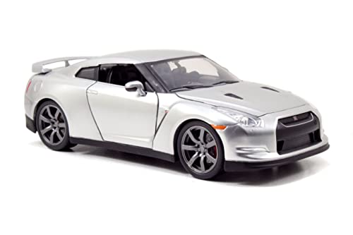 Jada Toys 97212s Nissan GT-R (R35) – Fast and Furious – Maßstab 1/24, Silber von Jada Toys