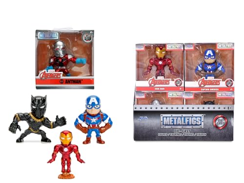 Jada Toys Avengers Figur (6,5 cm) von Marvel, Sammelbare Metallfigur für Marvel-Fans ab 8 Jahren, Zufällige Auswahl aus Iron Man, Captain America, Black Panther, Antman von Jada Toys