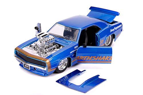 Jada Toys Bigtime Muscle 1:24 1969 Chevy Camaro Earthshaker Die-Cast Car Candy Blue, Spielzeug für Kinder und Erwachsene von Jada Toys