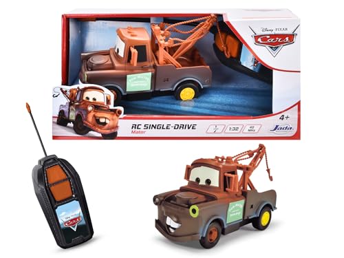 Jada Toys Cars RC Auto Hook (Mater) aus Disney Pixar Cars - ferngesteuertes Auto ab 4 Jahre, RC Single-Drive Spielzeugauto für Kinder, max. 6 km/h, 14 cm von Jada Toys