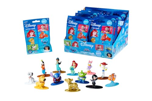 Jada Toys Disney Figur (1x Mystery Figur in Blind Pack) - 1 Überraschungs-Sammelfigur aus 12 Disney Figuren, Nano Metallfigur (4cm) für Kinder & Fans ab 3 Jahre, Serie 2, Schwarz von Jada Toys