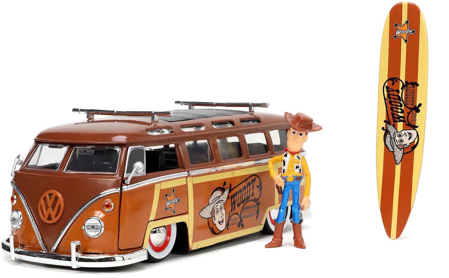 Jada Toys  Disney Toy Story VW-Bus mit Woody-Figur 1:24 von Jada Toys