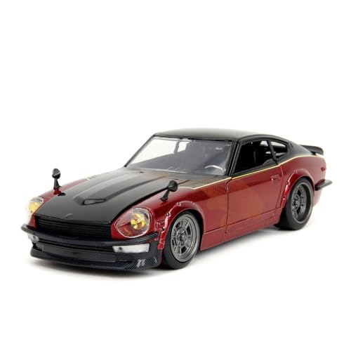 Jada Toys Fast and Furious Modellauto 1972 Datsun 240Z (rot) - Film-Auto aus Fast X mit Teilen zum Öffnen, Maßstab 1:24 (20cm), für Fans & Sammler ab 8 Jahre von Jada Toys