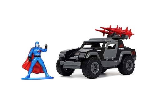 Jada Toys G.I. Joe 1:32 Stinger Druckgussauto mit 4,2 cm Kobra Commander Figur, Spielzeug für Kinder und Erwachsene von Jada Toys