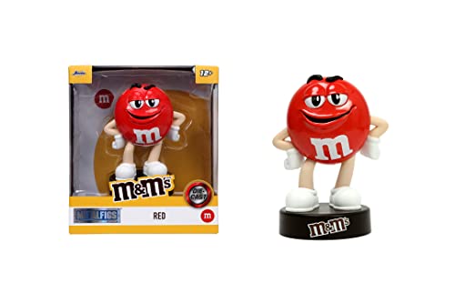 Jada Toys M&Ms Figur Red (10 cm) - rote M&M`s Sammelfigur aus Metall mit Metallic-Lack, dekorativer Fanartikel für Sammler & Schokoladen-Liebhaber, Rot von Jada Toys