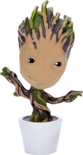 Jada Toys Marvel Groot Figur im Blumentopf (10 cm) - hochwertige Deko-Sammelfigur aus Metall, Marvel Fanartikel zur The Infinity Saga für Erwachsene und Kinder ab 8 Jahren von Jada Toys
