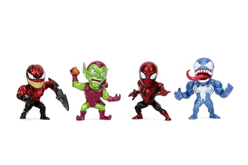 Jada Toys Marvel Spider-Man Figur (1 Stück) - 1 von 4 Sammelfiguren aus Metall (Spider-Man, Venom, Green Goblin oder Toxin) für Fans und Sammler ab 8 Jahre, Welle 3, Auswahl per Zufallslos, 6,5cm von Jada Toys