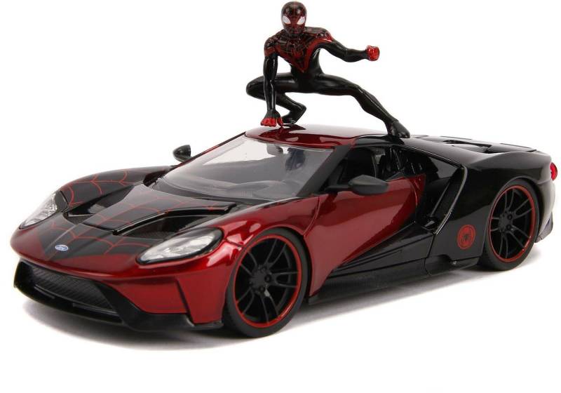 Jada Toys Spider-Man Auto mit Figur Miles Morales 2017 Ford GT 1:2 von Jada Toys