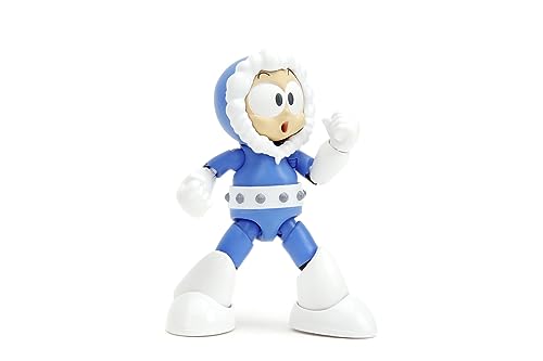 Jada Toys Mega Man Figur Ice MAN (11,5 cm) - bewegliche Sammel- und Actionfigur aus der Videospiel-Serie MegaMan, mit alternativem Kopf, Händen und Zubehör, für Fans & Sammler ab 13 Jahre von Jada Toys