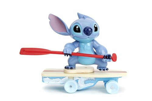 Jada Toys RC Surfer Stitch – 1-Kanal 2,4 GHz Ferngesteuertes Fahrzeug mit Rotations- und Wheelie-Funktion, 25 cm, Mehrfarbig von Jada Toys