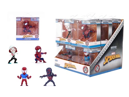 Jada Toys Spider-Man Figur (1 Stück) - 1 von 4 Marvel Sammelfiguren aus Metall für Fans und Kinder ab 8 Jahre, Welle 4, Auswahl per Zufallslos, je ca. 6,5 cm von Jada Toys