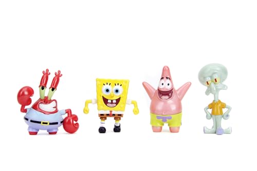 Jada Toys Spongebob Figur (1 Stück) - 1 von 4 Sammelfiguren aus Metall (Spongebob, Patrick, Thaddäus oder Mr. Krabs) für Fans und Sammler ab 8 Jahre, Welle 1, Auswahl per Zufallslos, 6,5cm von Jada Toys