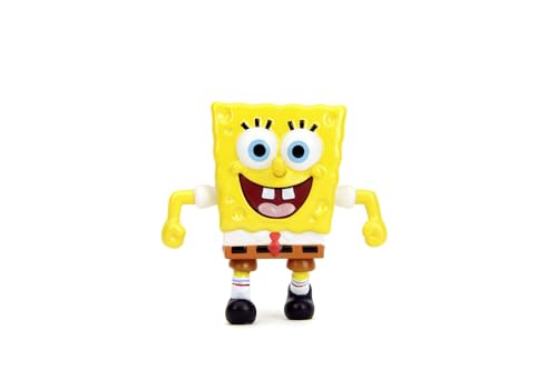 Jada Toys Spongebob Figur (1 Stück) - 1 von 4 Sammelfiguren aus Metall (Spongebob, Patrick, Thaddäus oder Mr. Krabs) für Fans und Sammler ab 8 Jahre, Welle 1, Auswahl per Zufallslos, 6,5cm von Jada Toys