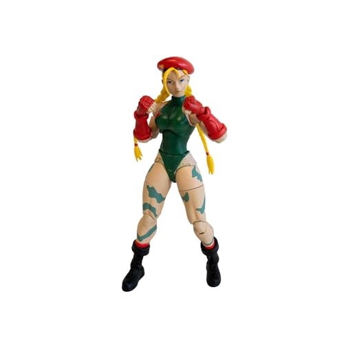 Jada Toys Street Fighter Figur Cammy (15 cm) - bewegliche Sammel- und Actionfigur aus Street Fighter 2: The Final Challengers, mit alternativem Kopf, Händen und Zubehör, ab 13 Jahre von Jada Toys