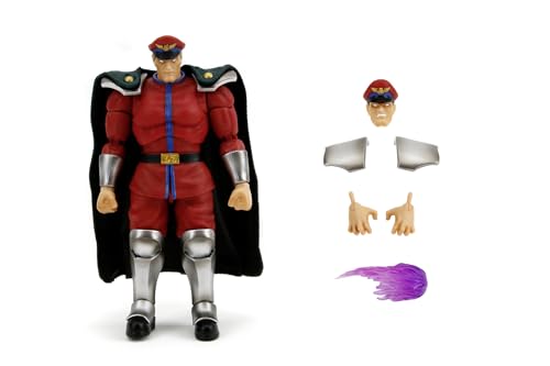 Jada Toys Street Fighter Figur M. Bison (15 cm) - bewegliche Sammel- und Actionfigur aus Street Fighter 2: The Final Challengers, mit alternativem Kopf, Händen und Zubehör, ab 13 Jahre von Jada Toys