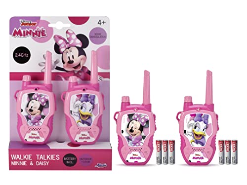 Jada Toys Disney Walkie Talkie (2 Stück) für Kinder ab 6 Jahre - Spielzeug-Funkgeräte mit Minnie Mouse & Daisy Duck (pink/rosa), 2,4 GHz, bis 100 m Reichweite, mit Rauschunterdrückung von Jada Toys