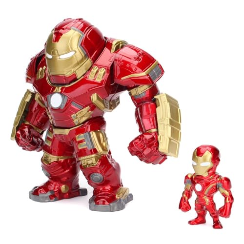 Marvel 6" Hulkbuster & 2" Iron Man Die-Cast Collectible Toy Figure, Red von Jada Toys