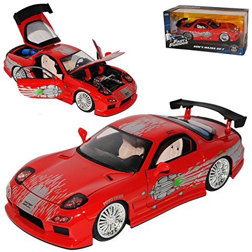 Mazda RX7 Dom´s Dominik Toretto Rot 1991-2002 Fast & Furious 8 The Fast and The Furious 1/24 Jada Modell Auto von Jada Toys