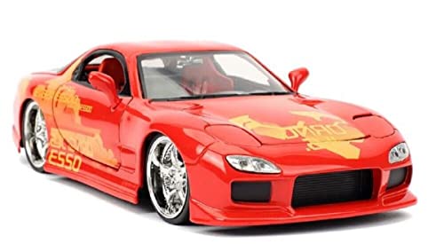 Modell Auto DieCast JL5 MAZDA RX-7 orange von Fast And Furious Part 9 Maßstab 1/32 von Jada Toys