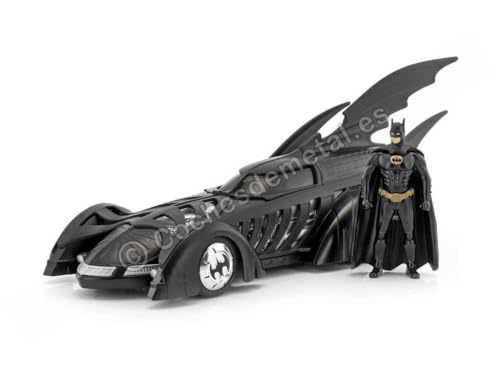 Modellbausatz Batmobile-Batman Forever 22 cm Maßstab 1/24 mit Abbildung von Batman – 100% Original Offizielle DC Comics Jada Toys von Jada Toys