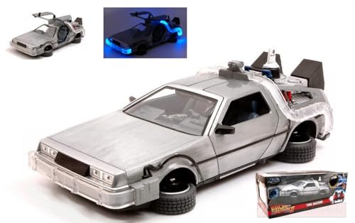 NEW JADA Toys JADA31468 DE LOREAN Back to The Future II Flying Version & Lights 1:24 von Jada Toys