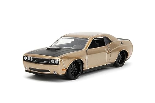 Pink Slips 1:32 W2 2012 Dodge Challenger SRT8 Druckguss-Auto, Spielzeug für Kinder und Erwachsene (Metallic Gold) von Jada Toys