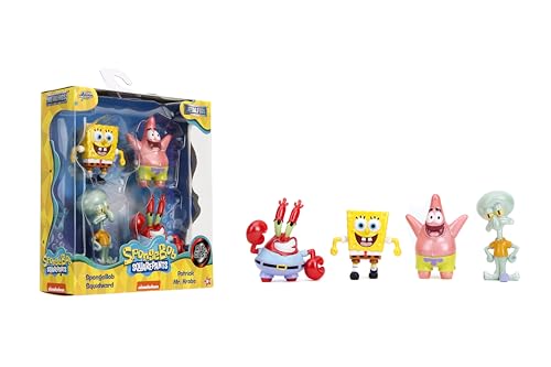 Jada Toys Spongebob Schwammkopf, 6,3 cm, 4 Stück, Die-Cast Figuren, Spielzeug für Kinder und Erwachsene von Jada Toys