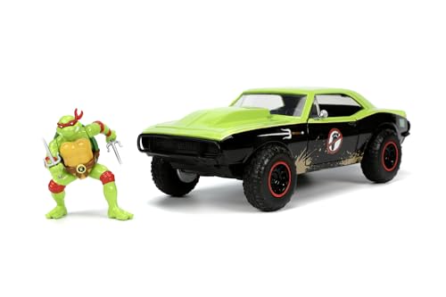 Jada Turtles Raphael Chevy Camaro 1:24, Muscle Car, inkl. Figur, bekannt aus Film und Fernsehen von Jada Toys