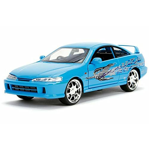 Jada Toys 30739 Fast & Furious Mia's Acara Integra Type-R, Auto, Tuning-Modell im Maßstab 1:24, mit Spoiler, zu öffnende Türen, Motorhaube und Kofferraum, Freilauf, blau von Jada Toys