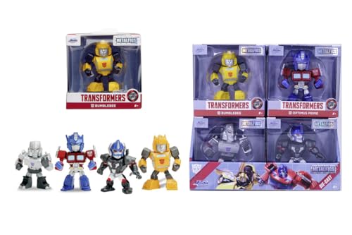 Jada Toys Transformers Figur (1 Stück) - 1 von 4 Sammelfiguren (Bumblebee, Optimus, Megatron) aus Metall für Film-Fans & Kinder ab 8 Jahre, Auswahl per Zufallslos, 6,5 cm, Welle 1 Jada Toys Transformers Figur (1 Stück) - 1 von 4 Sammelfiguren (Bumblebee, Optimus, Megatron) aus Metall für Film-Fans & Kinder ab 8 Jahre, Auswahl per Zufallslos, 6,5 cm, Welle 1 von Jada