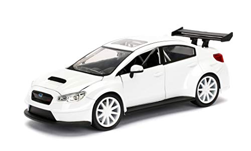 Jada Toys Fast & Furious 8 Little Nobody's Subaru WRX, Auto, Tuning-Modell im Maßstab 1:24, mit Spoiler, zu öffnende Türen, Motorhaube und Kofferraum, Freilauf, weiß von Jada Toys