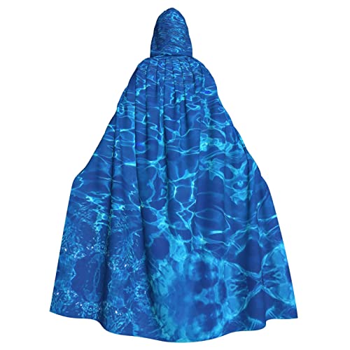 Jadery Blau Aqua Pool Wasser Halloween Kapuzenumhang Karneval Halloween Cosplay Kostüm Für Erwachsene von Jadery