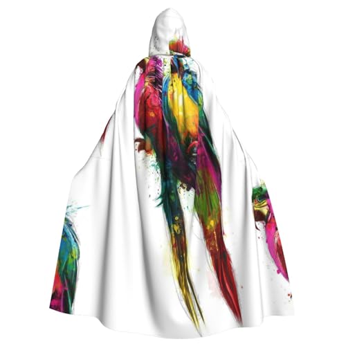 Jadery Bunter Vogel Papagei Halloween Kapuzenumhang Karneval Halloween Cosplay Kostüm für Erwachsene von Jadery