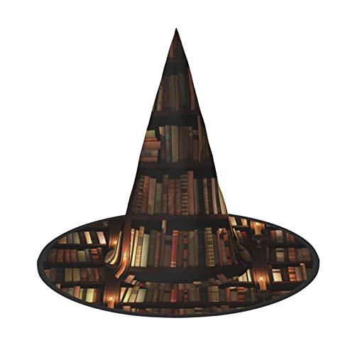 Jadery Spooktacular Buchzimmer Bibliothek Halloween Hexenhut - Perfektes Accessoire für Ihr Hexenkostüm von Jadery