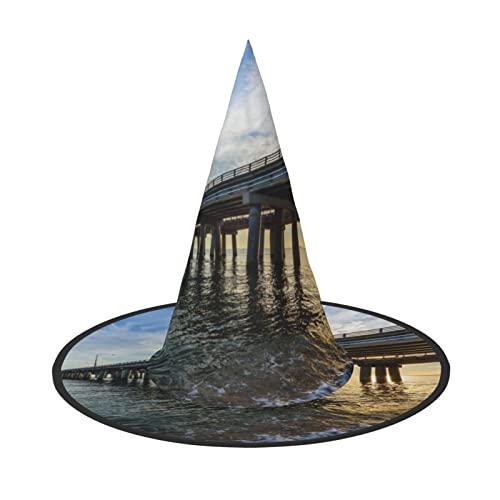 Jadery Spooktacular Chesapeake Bay Bridge Halloween Hexenhut - Perfektes Accessoire für Ihr Hexenkostüm von Jadery