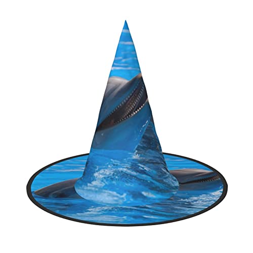 Jadery Spooktacular Cooler Delphin Halloween Hexenhut - Perfektes Accessoire für Ihr Hexenkostüm von Jadery