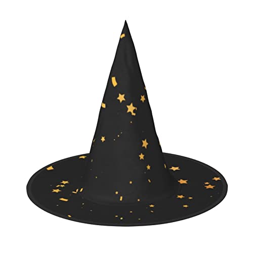 Jadery Spooktacular Schwarz und Gelb Sonnenblume Halloween Hexenhut - Perfektes Accessoire für Ihr Hexenkostüm von Jadery