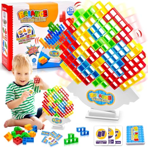 48 Pcs Tetra Tower Spiel Erwachsene, Balance Spielzeug Tower Game, Tower Spiel für Kinder und Erwachsene, Stapelblöcke Balancing Spiel für Jungen und Mädchen. von Jadyon