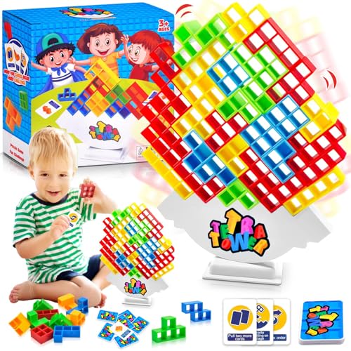 48 Pcs Tetra Tower Spiel Erwachsene, Balance Spielzeug Tower Game, Tower Spiel für Kinder und Erwachsene, Stapelblöcke Balancing Spiel für Jungen und Mädchen. von Jadyon