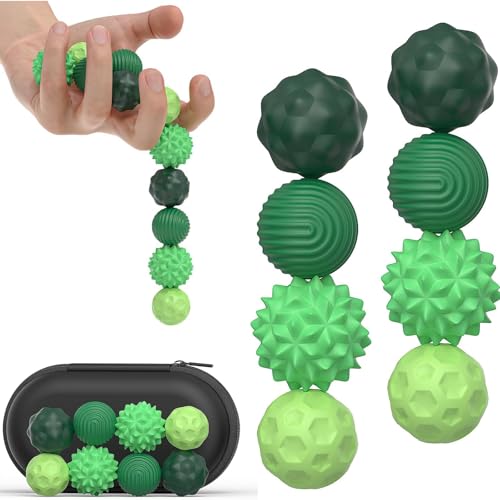 8pcs Magnetische Fidget-BäLle Aus Silikon, Magnetkugeln Magnetic Acupressure Balls, Magnetische Kugeln, Anti-Stress-Angstspielzeug FüR Erwachsene Und Kinder, Magnetisch, Elastisch, Sensorischer Ball von Jadyon