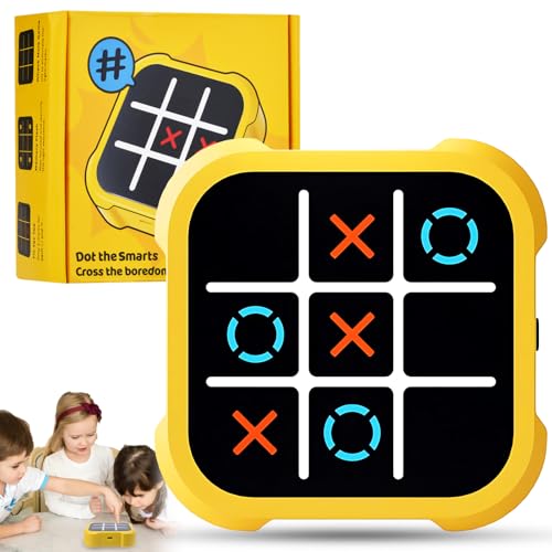 Jadyon Elektronisch Tic-Tac-Toe Bolt Spiel, 3-In-1-Puzzlespielkonsole, Zappelspielzeug-Brettspiele, Elektronisches Digitales Tic-Tac Toe-Spiel, Brettspiel Familietragbare Reisespiele FüR Bildung. von Jadyon