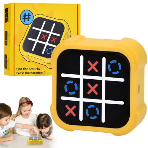 Jadyon Elektronisch Tic-Tac-Toe Bolt Spiel, 3-In-1-Puzzlespielkonsole, Zappelspielzeug-Brettspiele, Elektronisches Digitales Tic-Tac Toe-Spiel, Brettspiel Familietragbare Reisespiele FüR Bildung. von Jadyon