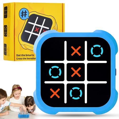 Jadyon Elektronisch Tic-Tac-Toe Bolt Spiel, 3-In-1-Puzzlespielkonsole, Zappelspielzeug-Brettspiele, Elektronisches Digitales Tic-Tac Toe-Spiel, Brettspiel Familietragbare Reisespiele FüR Bildung. von Jadyon