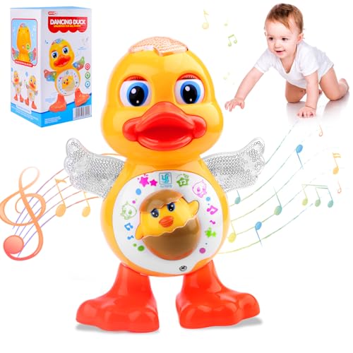 Tanzendes Entenspielzeug mit Musik und Lichtern, Ente Spielzeug, Spielzeug Ente, Ente Musik Kinderspielzeug, Krabbelspielzeug Baby, Tummy Time Toys für 1 2 3 Jahre Kinder,Babyspielzeug ab 6 monate Tanzendes Entenspielzeug mit Musik und Lichtern, Ente Spielzeug, Spielzeug Ente, Ente Musik Kinderspielzeug, Krabbelspielzeug Baby, Tummy Time Toys für 1 2 3 Jahre Kinder,Babyspielzeug ab 6 monate von Jadyon