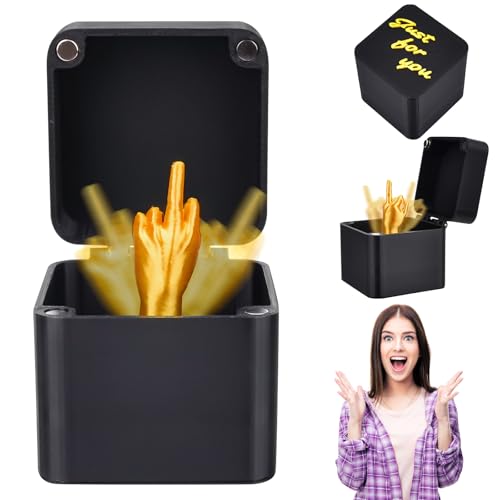 Jadyon Mittelfinger in Einer Box, Mittelfinger Box, Middle Finger Surprise Gift Box, Annoying Middle Finger Gift Box, Spoof Hand Prank Pop up Gift for Adults,Weihnachten Neuheit Spaß Streich Geschenk von Jadyon