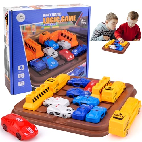 Rush Hour Spiel, Auto Spielzeug Stauspiel Logikspiel, Logikspiel Rush Hour Spiel Junior, Knobelspiel, Geduldspiel, Denken Puzzle Spiele, Bekannte Logikspiel füR JüNgere Jungen MäDchen Ab 5 Jahren. von Jadyon