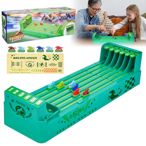 Pferderennen Spiel Elektrisch, Horse Racing Board Game, Tabletop-Pferderennen-Spiel, Pferderennen Tischspiel mit 6 Pferde Tabletop Spiele für Familienspiel,Partyartikel, Erwachsene und Kinder. von Jadyon