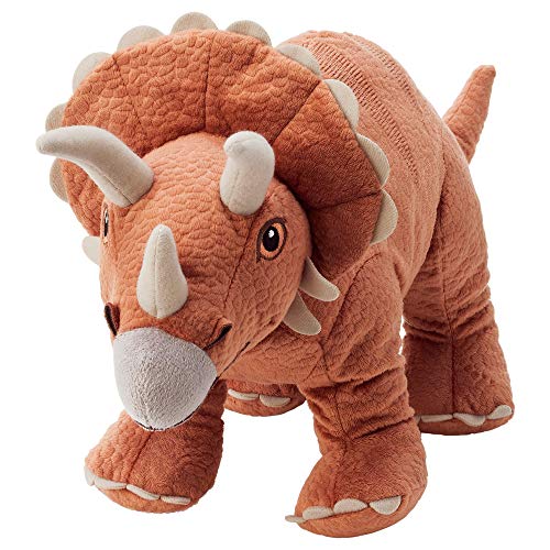 Jättelik IKEA Dino-Plüschtiere kuschelig weiche Dinostofftiere T-Rex Velociraptor Triceratops Brontosaurus Stegosaurus - CE-Kennzeichnung (Small, Triceratops) von Jättelik